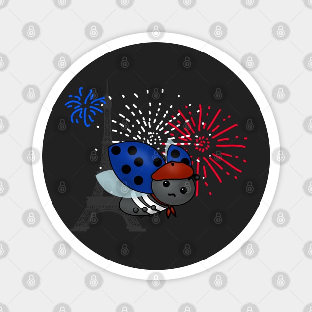 Bastille Day Ladybug, bored Magnet by HolidayBug